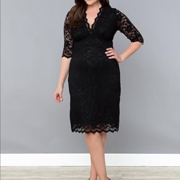 Kiyonna Dresses & Skirts - 🇺🇸Memorial Weekend SALE!! dress w/ lace overlay