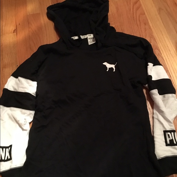 Pink Victoria secret varsity hooded sweatshirt