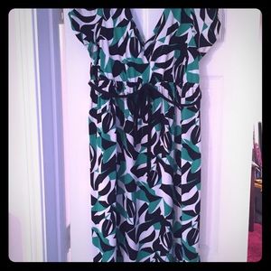 Green and Black Dress