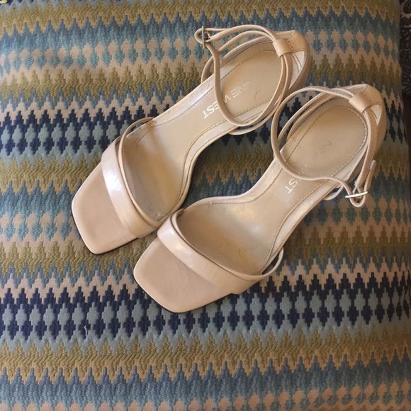 Nine West Opened Toe Nude Heels- Final Price