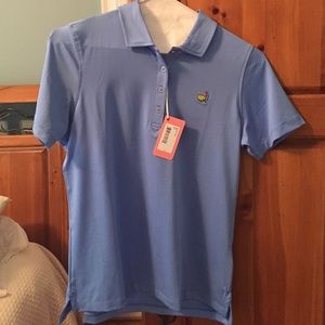 Masters wiki ladies polo in sky blue.