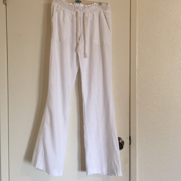 Roxy Pants - White Roxy Wide leg beach pants