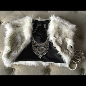 White fox faux fur