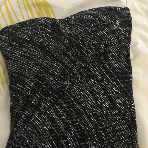 Black and silver mini dress