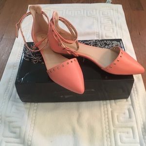Liliana Coral ankle strap flats