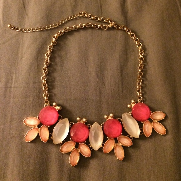 Pink and gold necklace