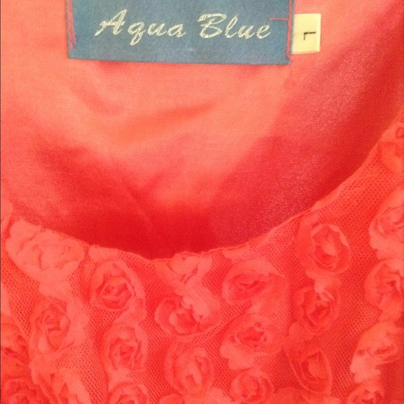 Coral Floral Dress - Picture 3 of 4