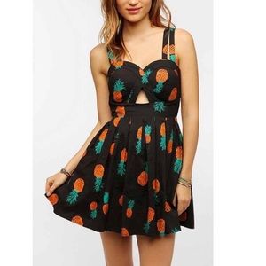 Urban Outfitters Reverse Pineapple Pinup Dress