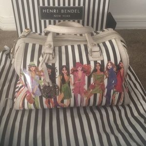 Henri Bendel the brown & white it girl barrel bag