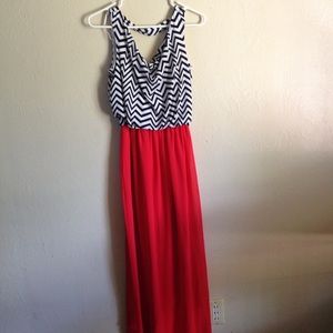 Chevron Maxi Dress