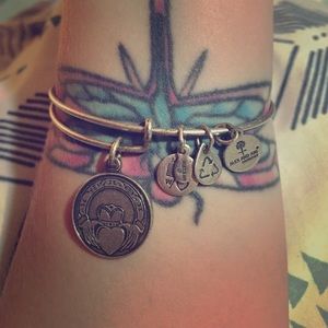 Silver Clata Alex & Ani bracelet