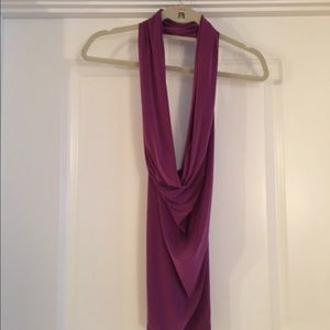 Purple scooped neck top