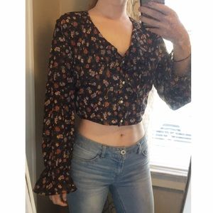 90s cropped blouse