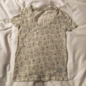 vintage wash v-neck tee