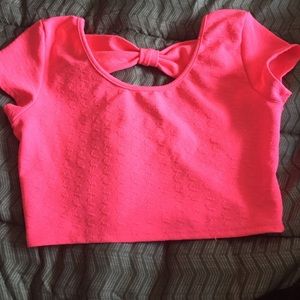 Hot pink crop top