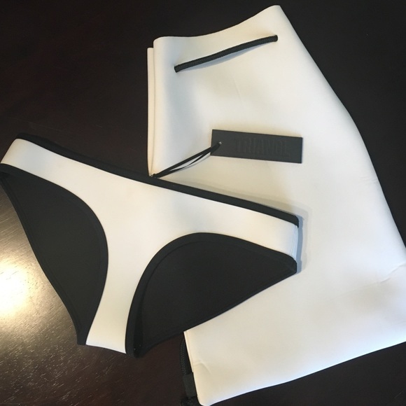 Triangl white bikini bottoms