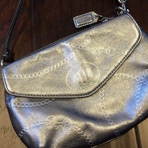 Coach silver wristlet