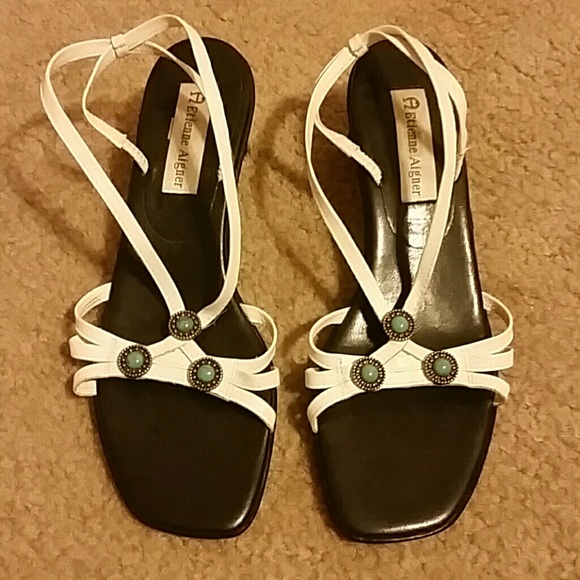 White Sandles with small heel