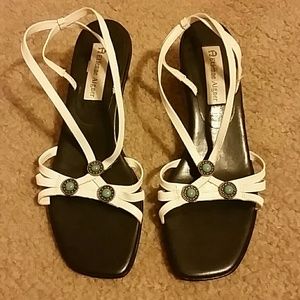 White Sandles with small heel