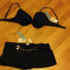 **New**BLEU/ROD BEATTIE Navy 2 piece Bathing Suit