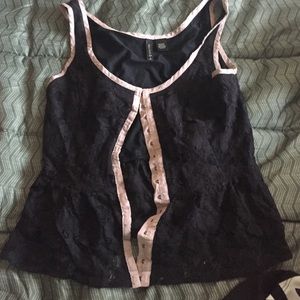 Black lace top