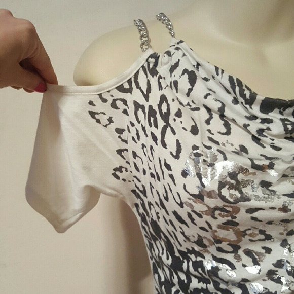 Metallic Cheetah Print Tunic - Picture 3 of 4