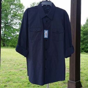 MURANO Slim Fit Rolled-Tab Sleeve Shirt