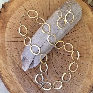 Premier Designs Gold Loop Necklace & Earrings Set