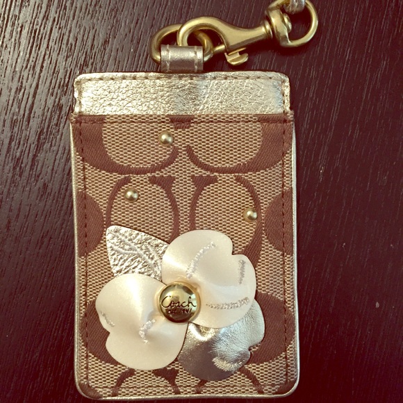 Coach Bleeker Floral Lanyard ID Case