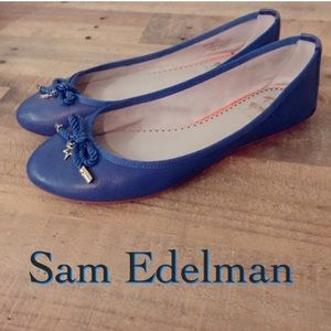 Sam Edelman Leather Ballerina Flats in Blue Size 7
