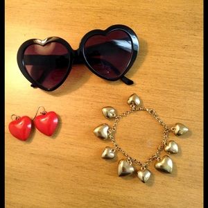Black Heart Shaped Sunglasses