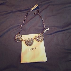NWT J. Crew Crystal Lilypads Necklace
