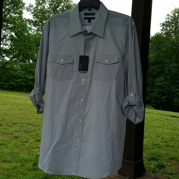 Murano Slim Fit Rolled-Tab Sleeve Shirt
