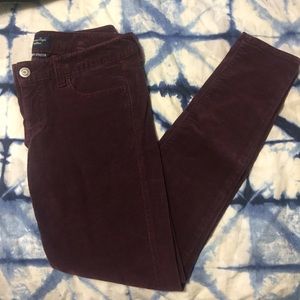 Skinny Maroon Corduroys from American Eagle