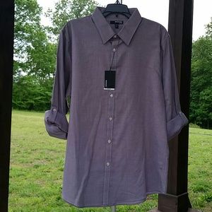 MURANO Slim Fit Rolled-Tab Sleeve Shirt