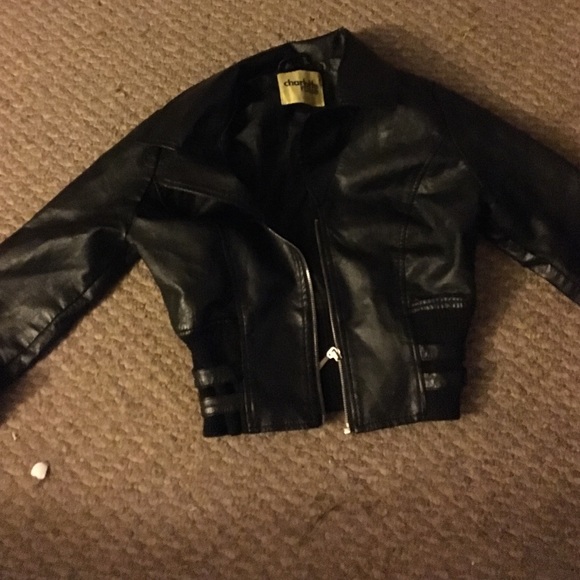 Cropped Leather jacket