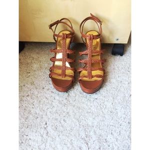 Ralph Lauren Brown Wedges