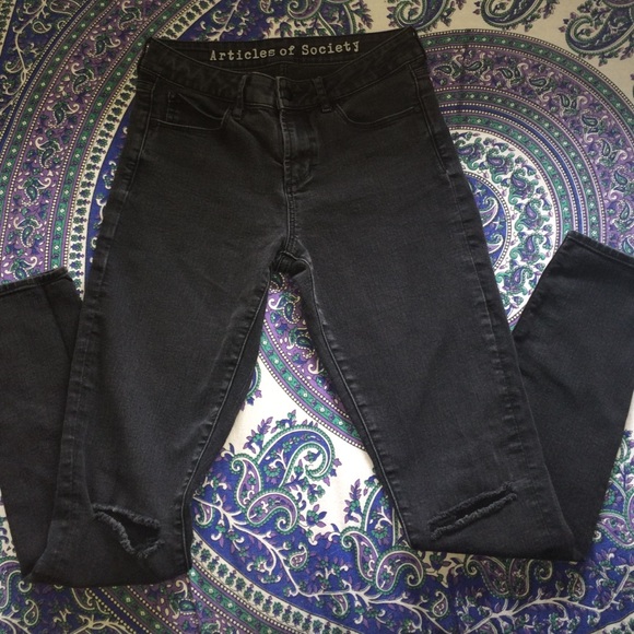 Black High waisted denim jeans