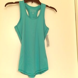 New Tobi sea green razor back tank top in size XS!