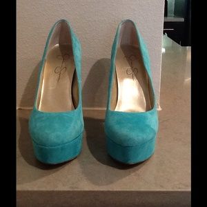 ️ ✂️cut! Tiffany Blue Jessica Simpson Heels