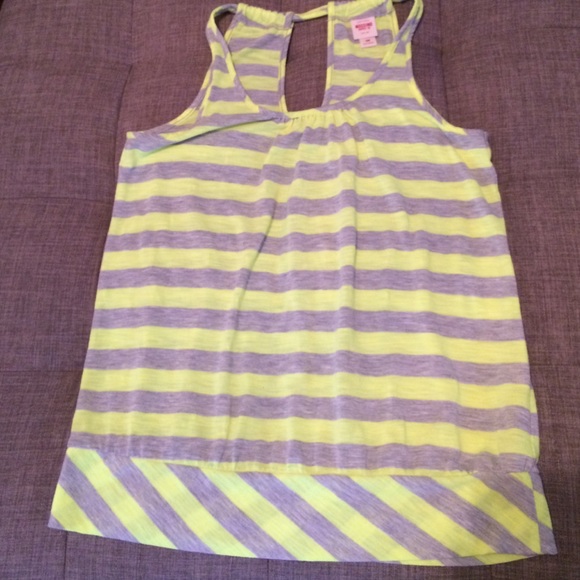 Neon yellow and gray tank top
