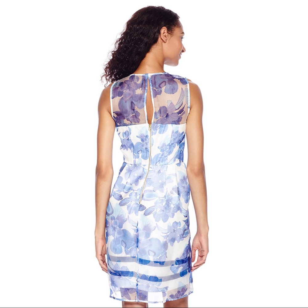 NWT Taylor Silk Organza Dress Floral Print - Picture 2 of 4