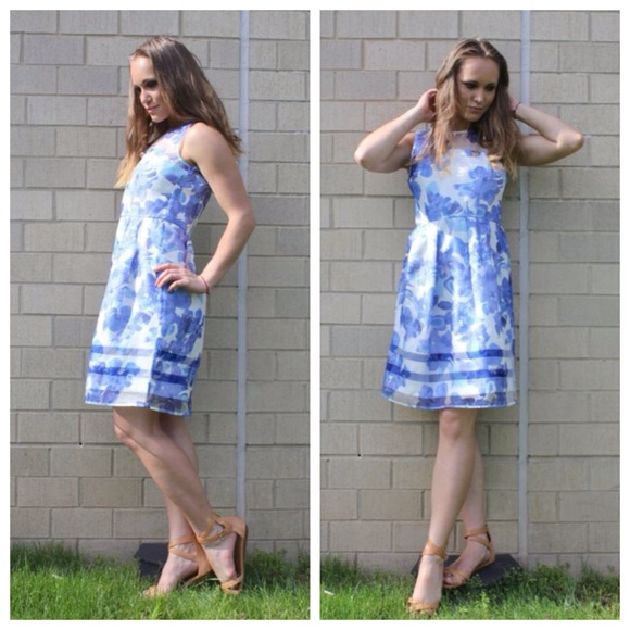 NWT Taylor Silk Organza Dress Floral Print - Picture 4 of 4