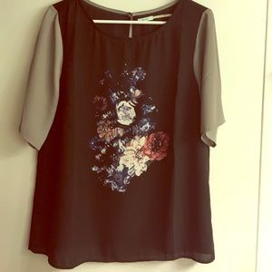 Ladies blouse, floral print design