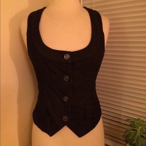 Charcoal Fitted Vest