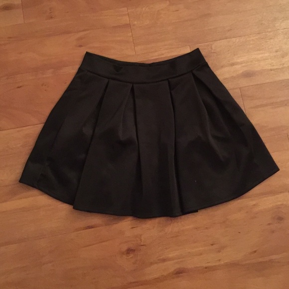 Black, biker skirt
