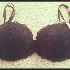 Vs PINK black lace date bra