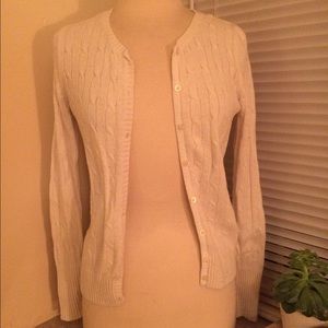 Cream Button-Up Cardigan