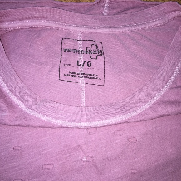 FREE PEOPLE SHREDDED DESTROYED MUSCLE TEE LAVENDER - Picture 4 of 4