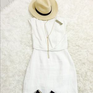 J. Crew white linen dress